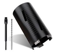 MOXPIFY Juego de brocas de núcleo de diamante de 107 mm x 170 mm de largo con vástago SDS Plus de 240 mm. Para ser utilizado en hormigón, mampostería, ladrillo, piedra, granito.