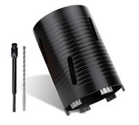 MOXPIFY Juego de brocas de núcleo de diamante de 127 mm x 170 mm de largo con vástago SDS Plus de 240 mm. Para ser utilizado en hormigón, mampostería, ladrillo, piedra, granito.