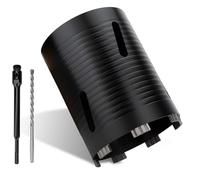 MOXPIFY Juego de brocas de núcleo de diamante de 142 mm x 170 mm de largo con vástago SDS Plus de 240 mm. Para ser utilizado en hormigón, mampostería, ladrillo, piedra, granito.