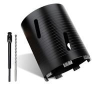 MOXPIFY Juego de brocas de núcleo de diamante de 152 mm x 170 mm de largo con vástago SDS Plus de 240 mm. Para ser utilizado en hormigón, mampostería, ladrillo, piedra, granito.