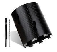 MOXPIFY Juego de brocas de núcleo de diamante de 162 mm x 170 mm de largo con vástago SDS Plus de 240 mm. Para ser utilizado en hormigón, mampostería, ladrillo, piedra, granito.