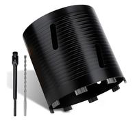 MOXPIFY Juego de brocas de núcleo de diamante de 182 mm x 170 mm de largo con vástago SDS Plus de 240 mm. Para ser utilizado en hormigón, mampostería, ladrillo, piedra, granito.