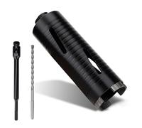 MOXPIFY Juego de brocas de núcleo de diamante de 65 mm x 170 mm de largo con vástago SDS Plus de 240 mm. Para ser utilizado en hormigón, mampostería, ladrillo, piedra, granito.