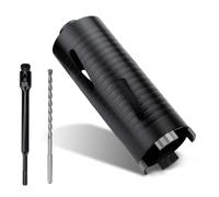 MOXPIFY Juego de brocas de núcleo de diamante de 72 mm x 170 mm de largo con vástago SDS Plus de 240 mm. Para ser utilizado en hormigón, mampostería, ladrillo, piedra, granito.