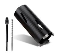 MOXPIFY Juego de brocas de núcleo de diamante de 78 mm x 170 mm de largo con vástago SDS Plus de 240 mm. Para ser utilizado en hormigón, mampostería, ladrillo, piedra, granito.