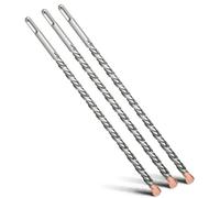 MOXPIFY Lote de 3 brocas SDS Plus 12 x 310 mm con doble hélice para martillo perforador en concreto, piedra, piedra natural