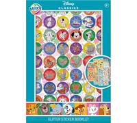 Moxy Disney Classics - Cuaderno de pegatinas (A5, más de 350 pegatinas, 8 | Más de 350 pegatinas con purpurina con figuras Disney Classics - 8 páginas A5 para manualidades, diarios