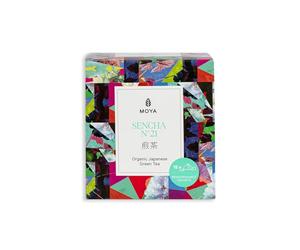 Moya Sencha Té Verde Orgánico en Hojas Sueltas NO. 21 | 15x1,5g | El Mejor Té de Calidad de Japón | Apto para Veganos y Vegetarianos | Lata de Té | Perfecto para un regalo