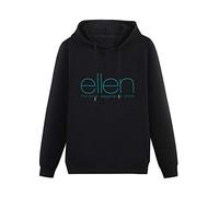 MOYANSHUHUA Ellen Degeneres Printing Graphic Mens Sweatshirts Unisex Black Hooded S