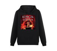 MOYANSHUHUA Epica We Will Take You with Us Owl Printing Graphic Mens Sweatshirts Unisex Black Hooded XXL