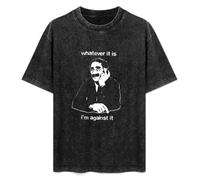 MOYANSHUHUA Groucho Marx Whatever It Is I'm Against It by Silly Unisex T-Shirt Mens Black Men Tees XXL
