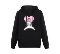 MOYANSHUHUA Marina and The Diamonds Printing Graphic Mens Sweatshirts Unisex Black Hooded XXL