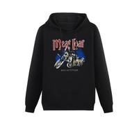 MOYANSHUHUA Meat Loaf Bad Attitude Tour 1984 Vintage 80S Concert Band Rare Printing Graphic Mens Sweatshirts Unisex Black Hooded 3XL