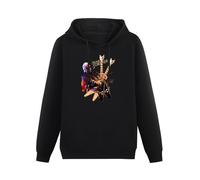 MOYANSHUHUA Michael Schenker Guitarist Temple of Rock Printing Graphic Mens Sweatshirts Unisex Black Hooded S