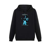 MOYANSHUHUA Miles Davis Kind of Blue Printing Graphic Mens Sweatshirts Unisex Black Hooded XL