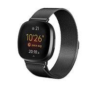 Moydolo Compatible con Fitbit Versa 3 bandas para mujeres y hombres, correas de malla de repuesto de metal de acero inoxidable para correas Fitbit Sense, bucle de bloqueo magnético ajustable para Fitbit Versa 3 correas, Large, acero inoxidable