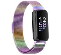 Moydolo Correa de repuesto ajustable de malla de metal de acero inoxidable compatible con correas Fitbit Inspire 3
