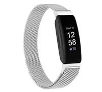 Moydolo Pulsera de repuesto de malla metálica de acero inoxidable para mujer y hombre, compatible con Fitbit Inspire Strap/Fitbit Inspire HR/Fitbit Inspire 2/Fitbit Ace 2 Band, Large