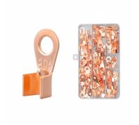 Moyeetings Conector de Terminal de Cobre de Alta Conductividad Eléctrica Conector de Cable Casquillo Ojal Diseño de Barril para Inserción Rápida y Presión, Ot-30a 100PC