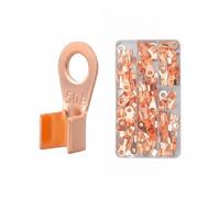 Moyeetings Conector de Terminal de Cobre de Alta Conductividad Eléctrica Conector de Cable Casquillo Ojal Diseño de Barril para Inserción Rápida y Presión, Ot-50a 100PC