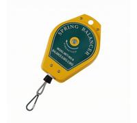 Moyeetings Gancho Resorte Industrial con Cubierta Amarilla y Etiqueta Ver para Suspenr Herramientas Eléctricas con Cable Retráctil 14 Metros y Control Tensión, 0.6-2.0kg
