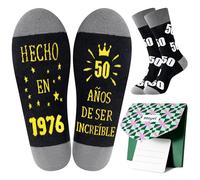 Moyel Regalo 50 Años Hombre 1976 Original Calcetines Hombres Divertidos 43-46 50 Cumpleaños Regalos Originales Para Hombre 50 Años Regalo Cumpleaños Hombres para Padre Abuelo