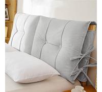 MOYIDUE Almohada De Lectura con Correas, Cobertura Total, AnticolisióN, con CuñA Grande, Respaldo para Cama, Decorativa, TamañO Queen, ExtraíBle