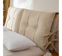 MOYIDUE Almohada De Lectura con Correas, Cobertura Total, AnticolisióN, con CuñA Grande, Respaldo para Cama, Decorativa, TamañO Queen, ExtraíBle