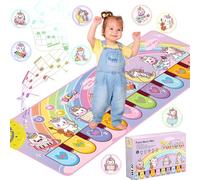 MOYKSRR Alfombra Musical Piano Bebe con 8 Instrumentos, Alfombra Musical para Bebé, Alfombrilla de Piano, Juguetes Educativos Niños 1 2 3 4 Años, Regalos para Cumpleaños Navidad para Niños Niñas