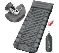 MOYKSRR Colchon Hinchable, 10 cm de Espesor Colchon Inflable Campings, Colchones Campings Autohinchable con Almohada y Bomba de Pie, Almohadilla para Dormir de Acampada para Exteriores, Senderismo