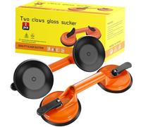 MOYKSRR Ventosas para Cristales, 2 x Mango Ventosa Doble, Elevador de Succión Resistente, Ventosa Mango con Capacidad de elevación de 100kg para Transportar Pesados, Vidrio, Pisos, Superficie Lisa