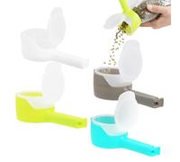 Moylie Paquete de 4 clips para bolsas para almacenamiento de alimentos, clips de sellado con boquillas de vertido, clips de bolsa de sellado de alimentos, abrazadera de sellado de humedad para bolsas