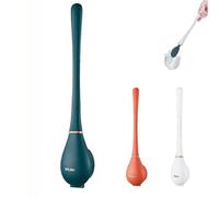 moytarcp Modern Flexible Silicone Toilet for Home - Upgraded Silicone Toilet Brush, Silicone Toilet Wand Bowl Brush and Holder Set, Rubber Toilet Brush, Toilet Brush and Holder (Green)