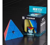 MoYu Cubing Classroom MofangJiaoshi Meilong 3x3 V2 Pirámide Pirámide Triángulo Rompecabezas Mágico Cubo Twist Toys Stickerless MF8857 + Cube Stand