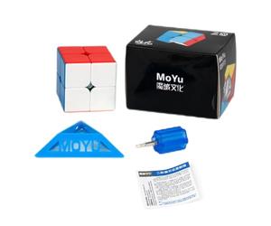 Moyu Meilong 2M 2x2 Magnetic Speed Cube, Adjustable Elasticity Magnetic Cube with Stickerless Shape Moves Quickly and Smoothly, Brain Teasers for Kids & Puzzle Boxes Classic Game