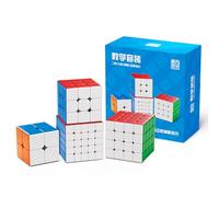 MoYu MFJS WCA 2x2 3x3 4x4 5x5 Cube Gift Box Puzzle Set Stickerless MOFANGJIAOSHI Magic Bundle Collection Puzzle Speed Cube (MFJS WCA 2345 Cubos)