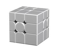 Moyu Mirror Cube V2, 3x3 Magnetic Stickerless Cube 3x3x3 Magic Speed Cubo Original, 3D Puzzle Magic Cubo Ball-Core Magnetic UV Coated Version for Kids, Teenagers (Silver)