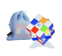 MoYu WeiLong V11 3x3 Puzzle mágico cubo visible M 8 niveles doble ajuste nivel competencia sensación 3 x 3 x 3 giro 3D cubo giratorio (WeiLong V11 Basic Spring M versión)