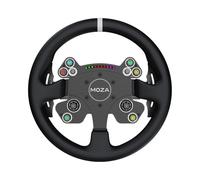 MOZA CS V2P - Volante de carreras para juegos de PC, llanta de aleación de aluminio de grado aeronáutico de 13 pulgadas, paletas de fibra de carbono, indicador RGB, joysticks presionables y controles