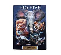 Mozambique - Imán para nevera, diseño de animales grandes, hecho a mano, decoración de casa y cocina, colección de imanes para nevera Mozambique