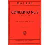 Mozart Concerto No 5 in A Major K 219 for Violin and Piano (Ivan Galamian) IMC 324