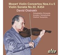 Mozart : Concertos et sonate pour violon. Oistrakh, Yampolsky, Ormandy, Konwitschny.