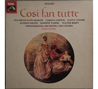 MOZART, ELISABETH SCHWARZKOPF, CHRISTA LUDWIG, HANNY STEFFEK, ALFREDO KRAUS, GIUSEPPE TADDEI, WALTER BERRY, PHILHARMONIA ORCHESTRA AND CHORUS, KARL BOHM - MOZART, ELISABETH SCHWARZKOPF, CHRISTA LUDWIG, HANNY STEFFEK, ALFREDO KRAUS, GIUSEPPE TADDEI, WALTER BERRY, PHILHARMONIA ORCHESTRA AND CHORUS, KARL BOHM cosi fan tutte, 3 x lp, libretto, boxset, SLS 5028.