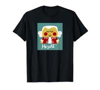 Mozart Kawaii Camiseta gráfica económica, Hombre, Negro, S