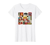 Mozart Kawaii Camiseta gráfica económica, Mujer, Blanco, S