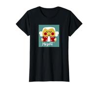 Mozart Kawaii Camiseta gráfica económica, Mujer, Negro, S