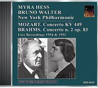 Mozart - Myra Hess e Bruno Walter New York Philharmonic- Mozart y Brahams