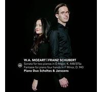 Mozart : Sonate pour 2 pianos, K 448. Schubert : Fantaisie pour piano à 4 mains. Duo Scholtes & Janssens.