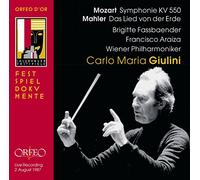 Mozart : Symphonie n° 40. Mahler : Le Chant de la Terre. Fassbaender, Araiza, Giulini.