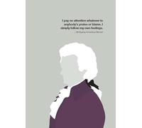 Mozart - Tarjeta de felicitación, diseño de retrato